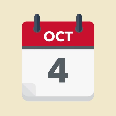 Calendar icon showing 4th October
