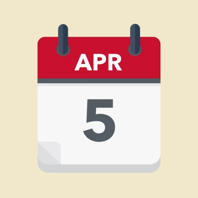Calendar icon showing 5th April