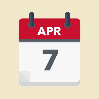 Calendar icon showing 7th April