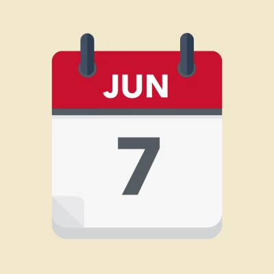 Calendar icon showing 7th June