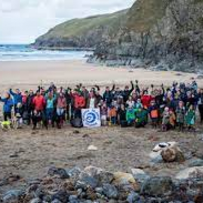 Surfers beach clean